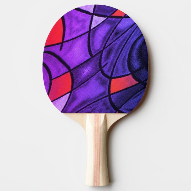 Raquete De Ping Pong Expressionismo Moderno (Verso)