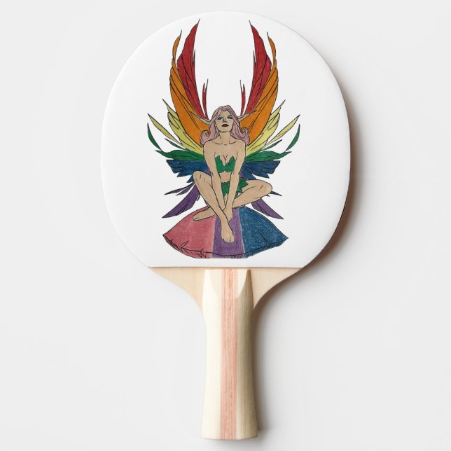Raquete De Ping Pong Fada Bissexual (Frente)