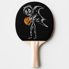 Raquete De Ping Pong Fadas De Abóbora Se Divertem No Halloween