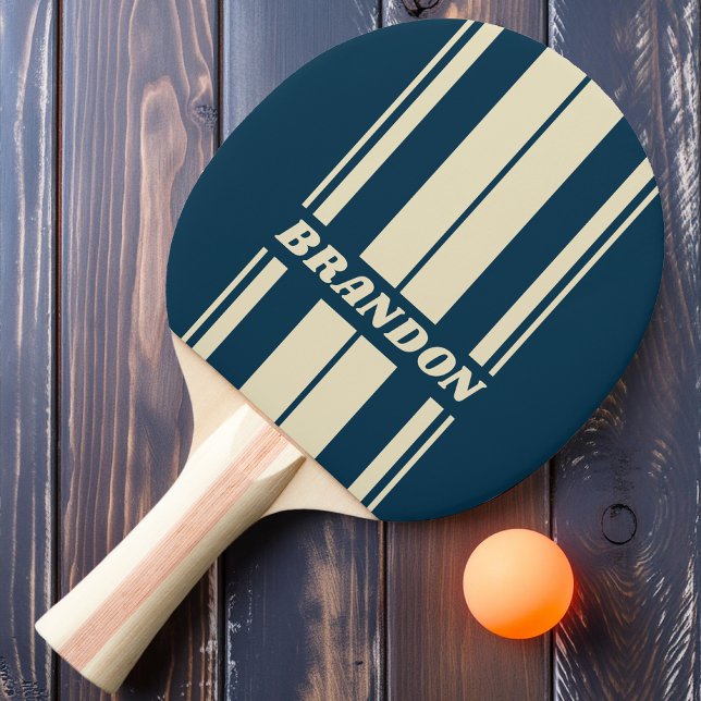 Raquete De Ping Pong Fade do Marinho Retro com Fade Dual Conselho Strip (Criador carregado)