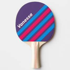Raquete De Ping Pong Faixa Angulada de Uva Elétrica Retro com Nome