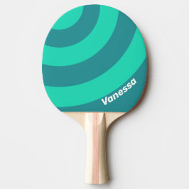 Raquete De Ping Pong Faixa de Listra do Círculo da Brisa da Praia Azul