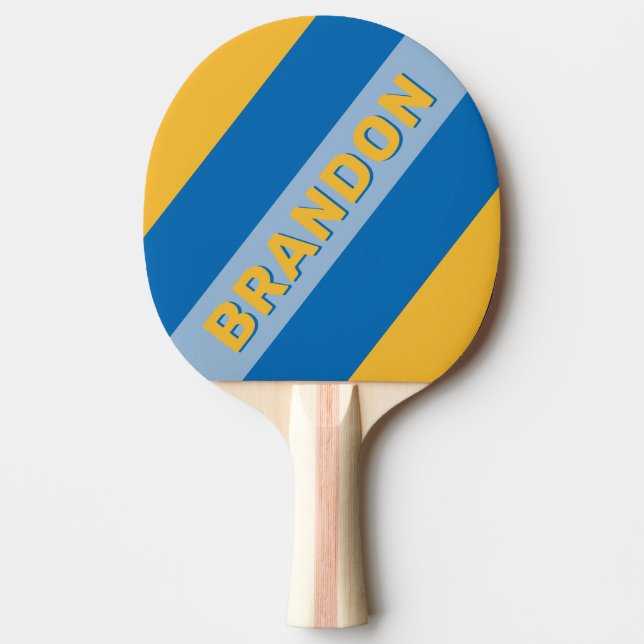 Raquete De Ping Pong Faixa de Negrito com Nome (Frente)