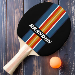 Raquete De Ping Pong Faixa de Ralis Arco-Íris Retro Ice com Nome