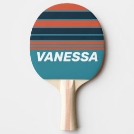 Raquete De Ping Pong Faixa do Horizonte com respingo em azul-turquesa r