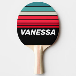 Raquete De Ping Pong Faixa do Horizonte do Arco-íris Retro Stealth com