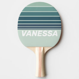 Raquete De Ping Pong Faixa do Horizonte Nostálgico Oceano Verde com Nom