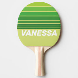 Raquete De Ping Pong Faixa do Horizonte Verde da Folha de Nenúfar com N