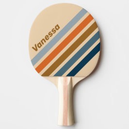 Raquete De Ping Pong Faixa Inclinada do Horizonte Índigo com Nome