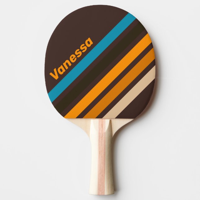 Raquete De Ping Pong Faixas Anguladas Espresso Drift com Nome (Frente)