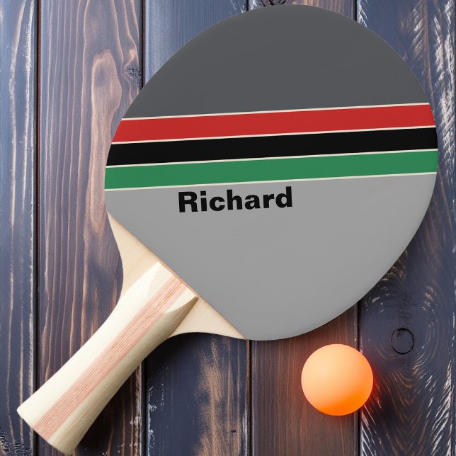 Raquete De Ping Pong Faixas de VHS Antigo com Nome (Criador carregado)