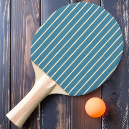 Raquete De Ping Pong Faixas Finas Cor Aqua Profundo