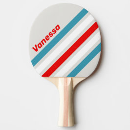 Raquete De Ping Pong Faixas Inclinadas Thunderbird com Nome