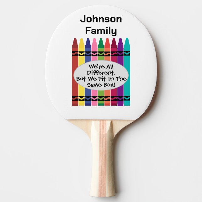 Raquete De Ping Pong Family Reunion Ping Pong Paddle  (Frente)