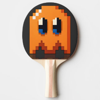 Raquete De Ping Pong fantôme orange pixel art fanart PacMan 