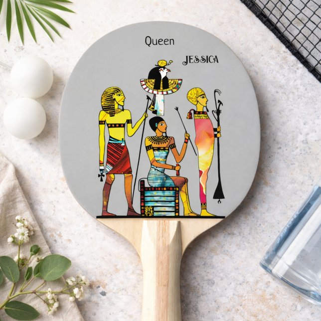 Raquete De Ping Pong Faraós do Antigo Egito Ostentam Ornamentação Luxuo (Criador carregado)