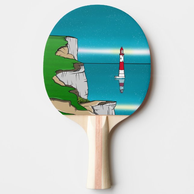Raquete De Ping Pong Farol de Beachy Head Canal da Mancha (Frente)