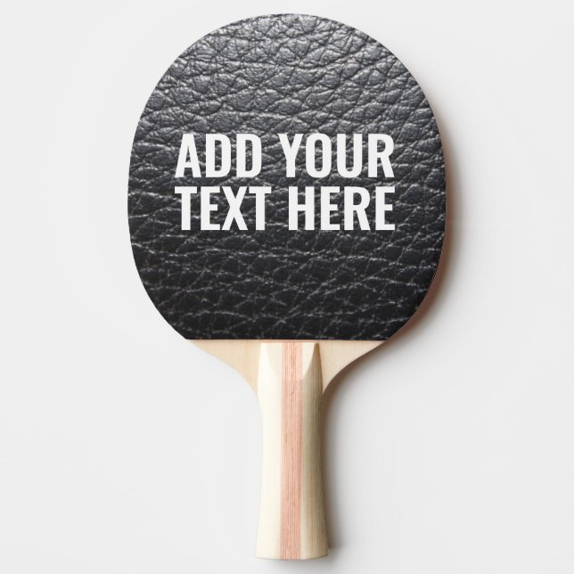 RAQUETE DE PING PONG  FAUX LEATHER PING PONG PADDLE ADD YOUR TEXT  (Frente)