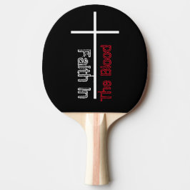 Raquete De Ping Pong Fé Na Cruz Cristã Sanguínea