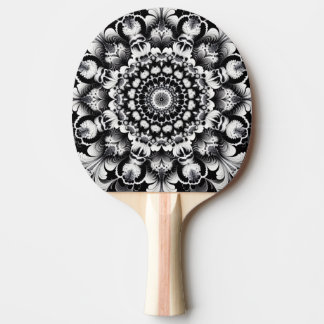 Raquete De Ping Pong Felicidade Preto e Branco