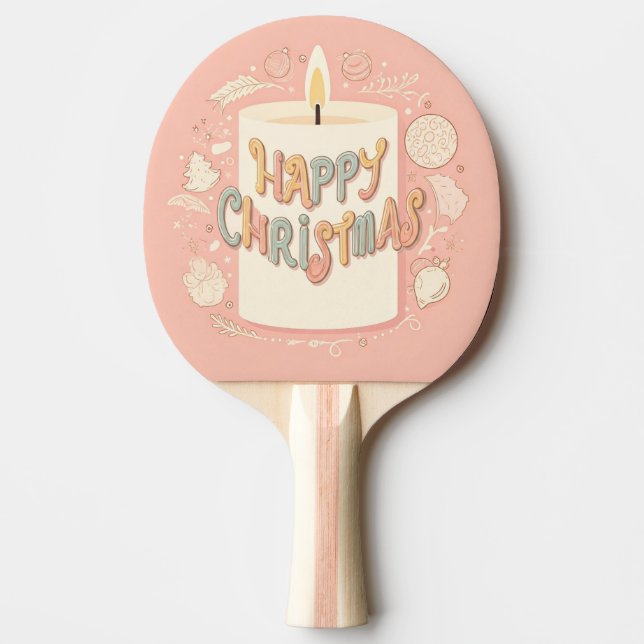 RAQUETE DE PING PONG FELIZ CHRISTAMAS (Frente)