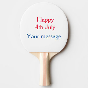 Raquete De Ping Pong Feliz dia 4 de julho da independência adicione o n