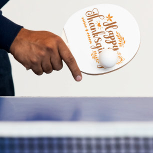Raquete De Ping Pong Feliz Dia de Ação de Graças
