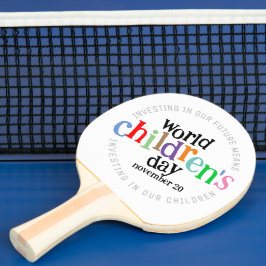 Raquete De Ping Pong Feliz Dia Mundial da Criança