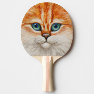 Raquete De Ping Pong Feliz Gatinho Laranja