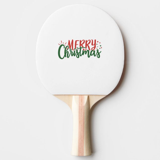Raquete De Ping Pong Feliz Natal (Frente)