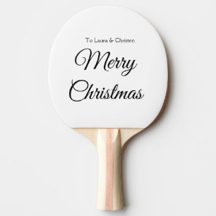 Raquete De Ping Pong Feliz Natal adicionar nome texto presente personal