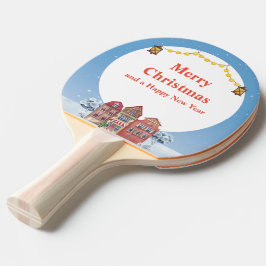 Raquete De Ping Pong Feliz Natal e Feliz ano novo