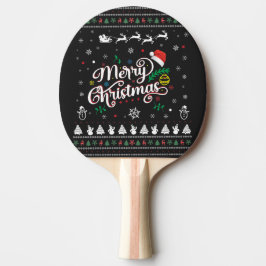 Raquete De Ping Pong Feliz Natal Engraçado