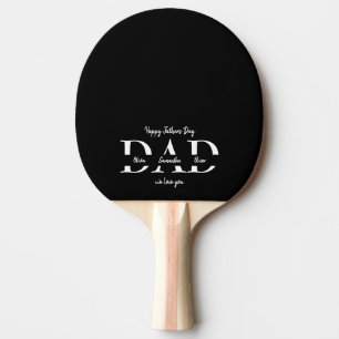 Raquete De Ping Pong Feliz presente de Dia de os pais com nomes de cria