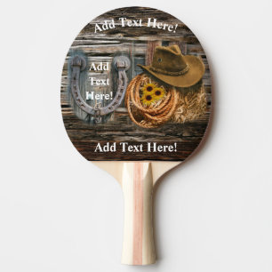 Raquete De Ping Pong Ferradura ocidental do cowboy Hat Lasso