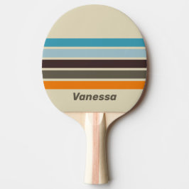 Raquete De Ping Pong Ferrugem da Dedaleira Através das Listras com Nome