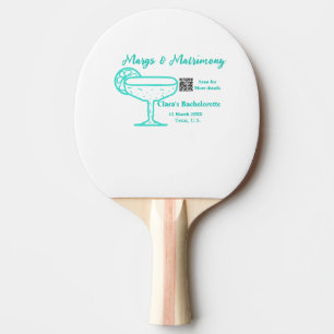 Raquete De Ping Pong Festa de despedida de solteira Turquoise Margs & M