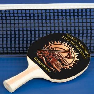 Raquete De Ping Pong Fiery Valor Intriciou Design Heroica Do Caminhão D