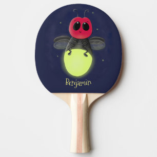 Raquete De Ping Pong Figura de desenho animado com inseto de raio