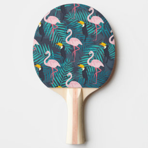 Raquete De Ping Pong Flamingo, tucano: padrão das folhas tropicais