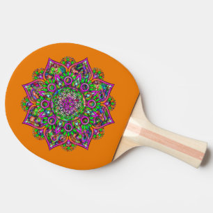 Raquete De Ping Pong Flor Da Vida - Índia Mandala 1