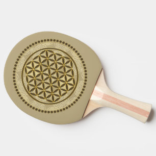 Raquete De Ping Pong FLOR DA VIDA - Símbolo Geometrie Sagrado Art 2