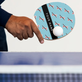 Raquete De Ping Pong Flor de Cerejeira, Sakura Rosa, Seu Nome