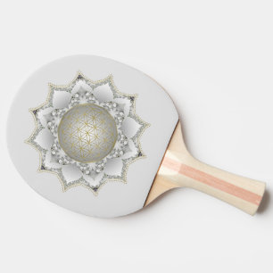 Raquete De Ping Pong Flor De Vida - Blossomas Mandala 1