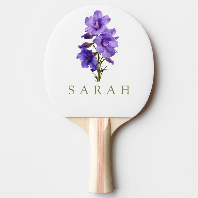 Raquete De Ping Pong Flor selvagem personalizado (Frente)