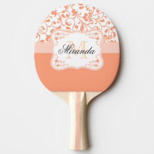 Raquete De Ping Pong Floral Bonito