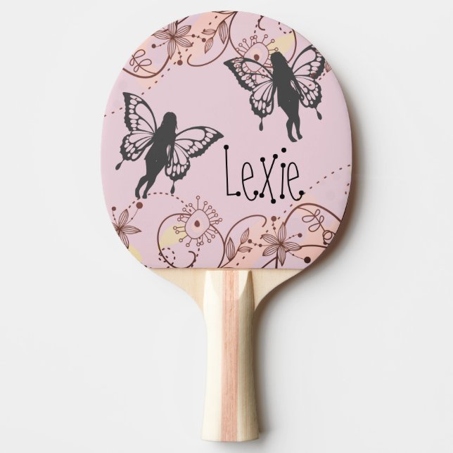 Raquete De Ping Pong Floral Fantasy Fairies (Frente)