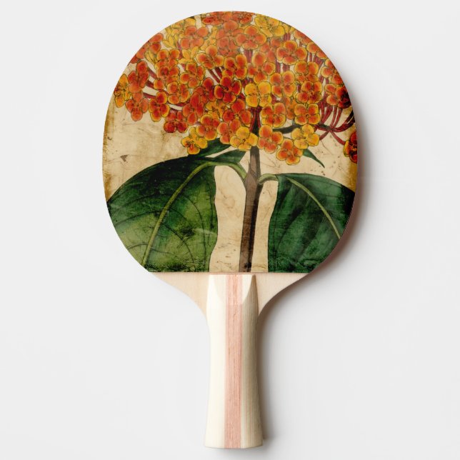 Raquete De Ping Pong Floral I vibrante (Frente)