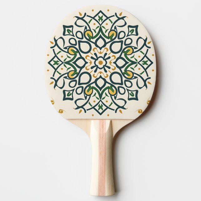 Raquete De Ping Pong floral mosaic (Verso)