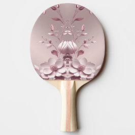 Raquete de Ping Pong Floral Rosa